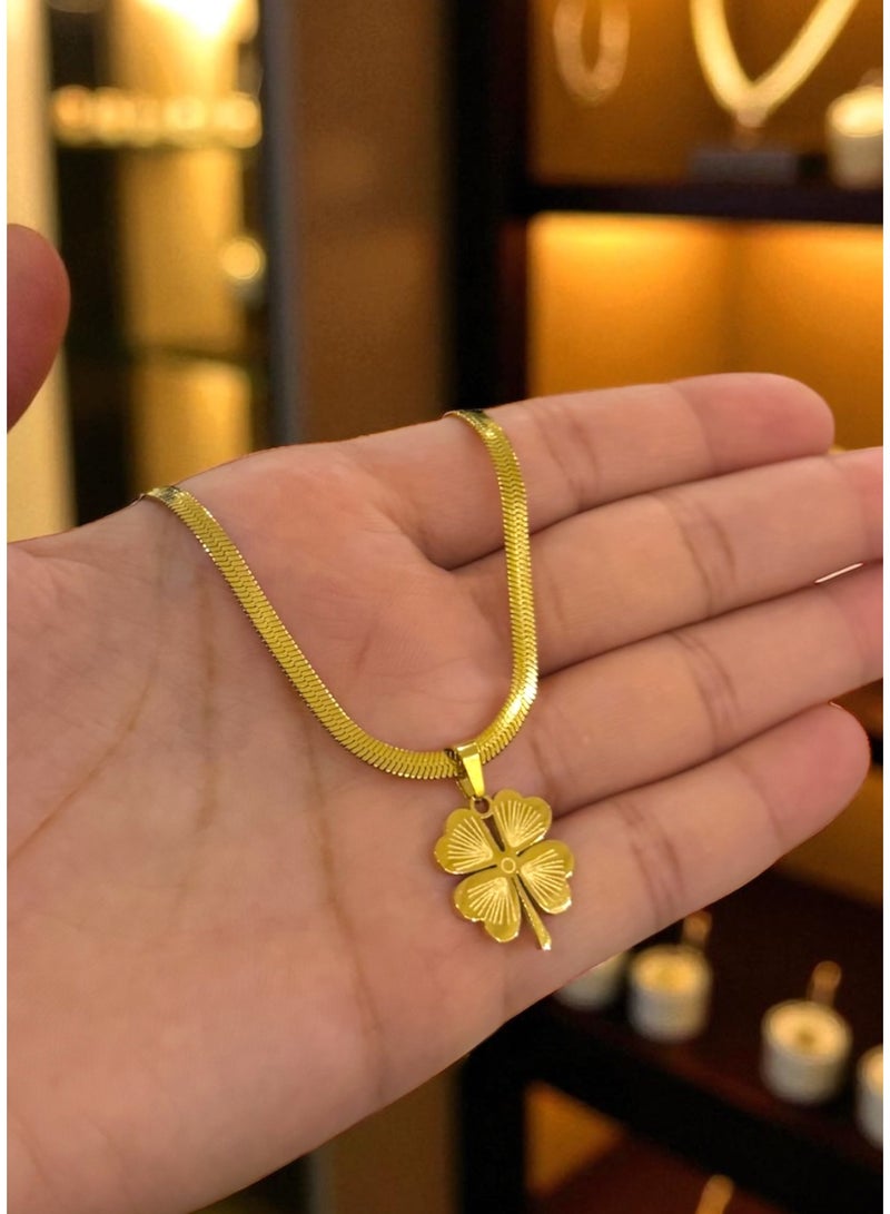 Casual collection Elegant & High Quality Stainless Steel Gold Plated Necklace For Women - Image 1