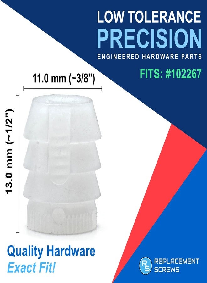 ReplacementScrews براغي بديلة، غلاف بلاستيكي وبرغي متوافق مع قطع غيار ايكيا رقم 102267 و105163 (عبوة من 8 قطع) - Image 2