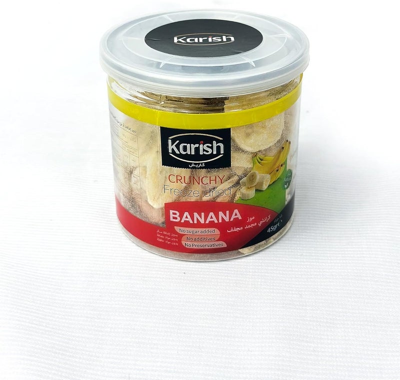 Karish Crunchy Bites Freeze Dried Fruits | Frozen Fruits | Great Go-To Snack (45 g, Banana) - Image 3