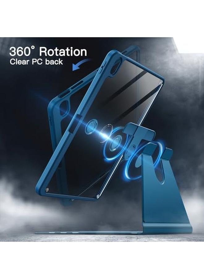 جي تيك حافظة دوارة لجهاز ايباد اير 11 انش M2 2024 وايباد اير 5 4 2022 2020 الجيل الخامس والرابع 10.9 انش مع حامل واقٍ يدور 360 درجة وظهر شفاف مع خاصية الاستيقاظ التلقائي والاستيقاظ باللون الازرق - Image 3