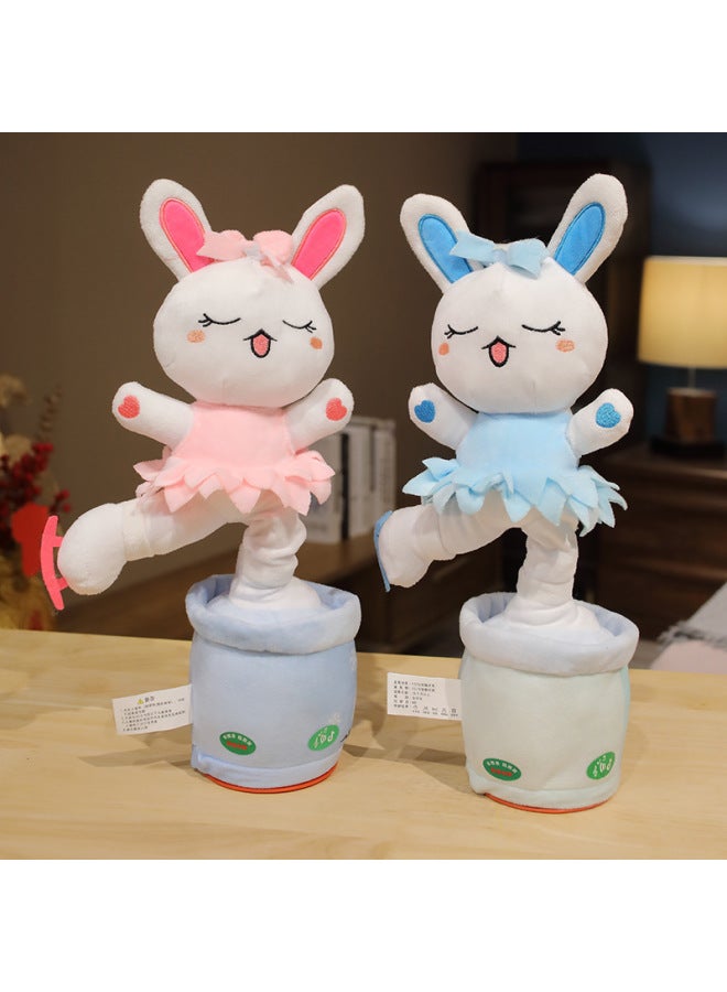 Loquat Tremolo Dancing Rabbit Can Sing Talk Recording Twisting Enchanting Enlightenment Toys-Color:Pink Dancing Rabbit-Height:34cm Charging 0.22kg - Image 4
