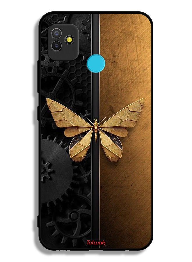 Tolwak Tecno Pop 5 Protective Case Cover Steel Butterfly - Image 2