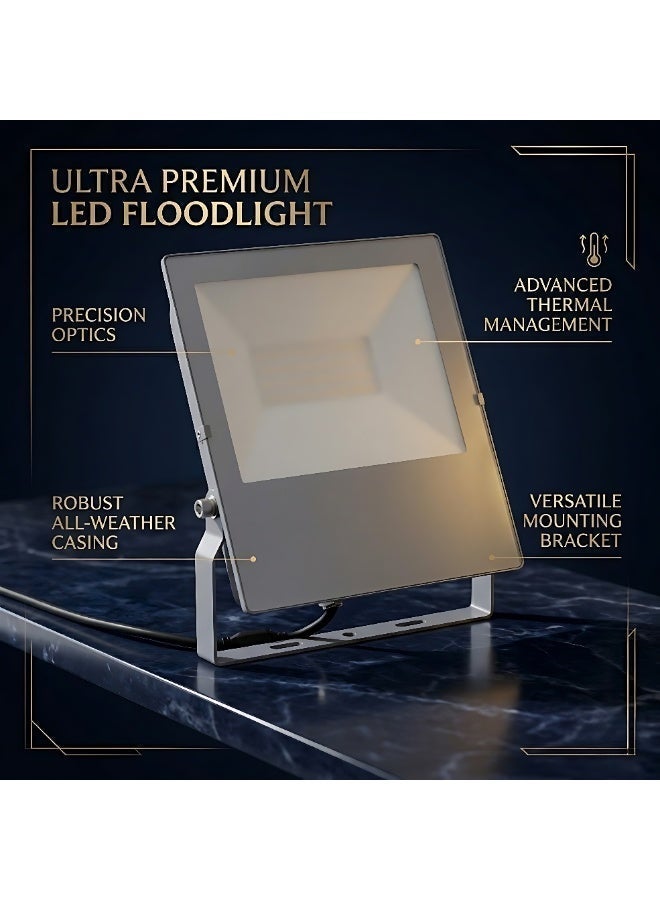 OPPLE LED Flood Light - Outdoor 50W Waterproof Security Light with Remote & Dusk to Dawn Sensor - Cool White Aluminum Wall Mount for Garden Garage Yard - Energy Saving 30000H - Image 2