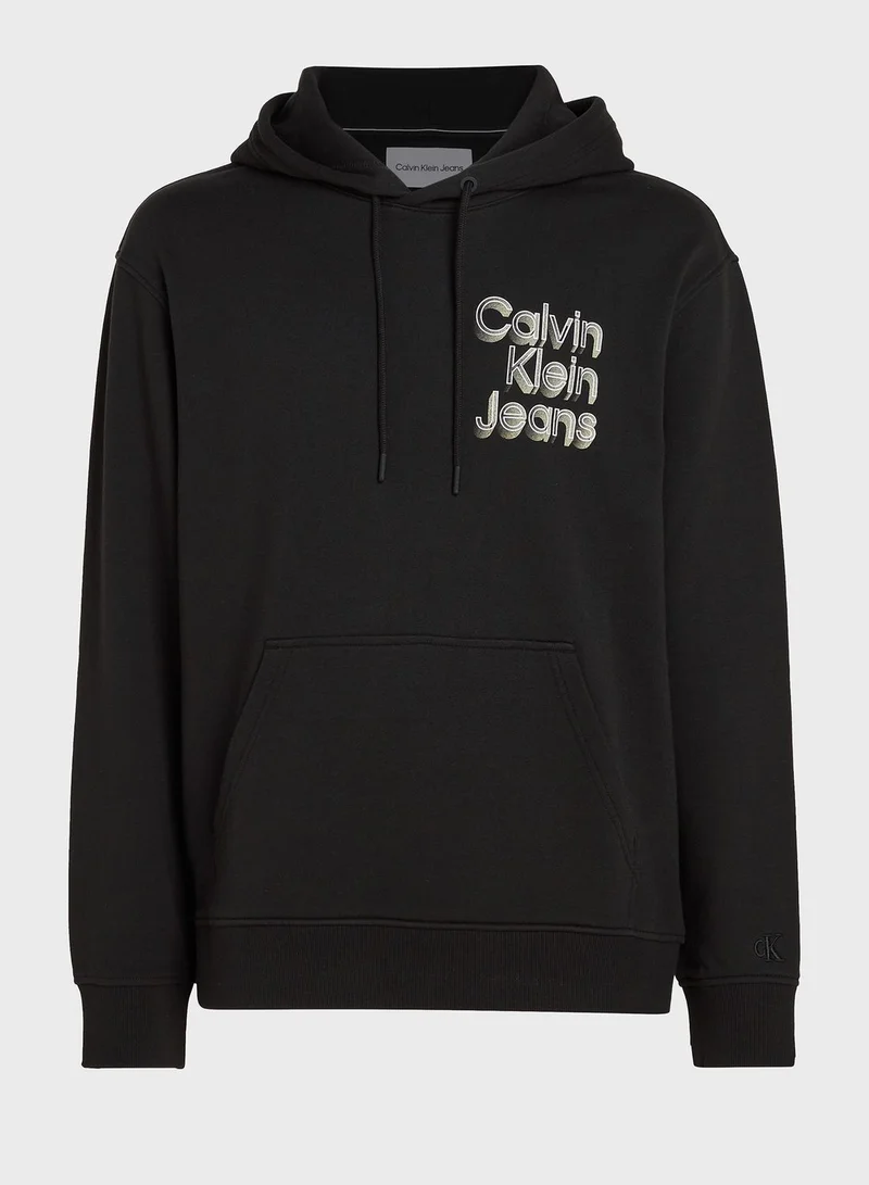 Calvin Klein Jeans Stacked Euphoric Logo Hoodie