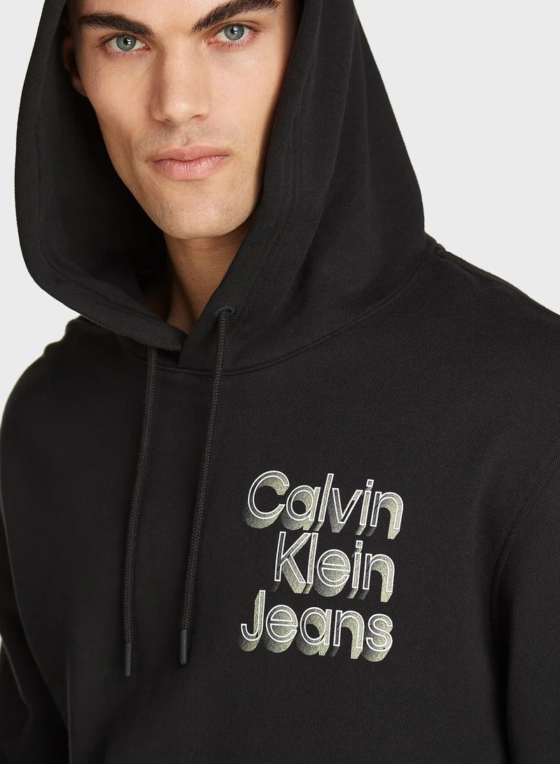 Calvin Klein Jeans Stacked Euphoric Logo Hoodie