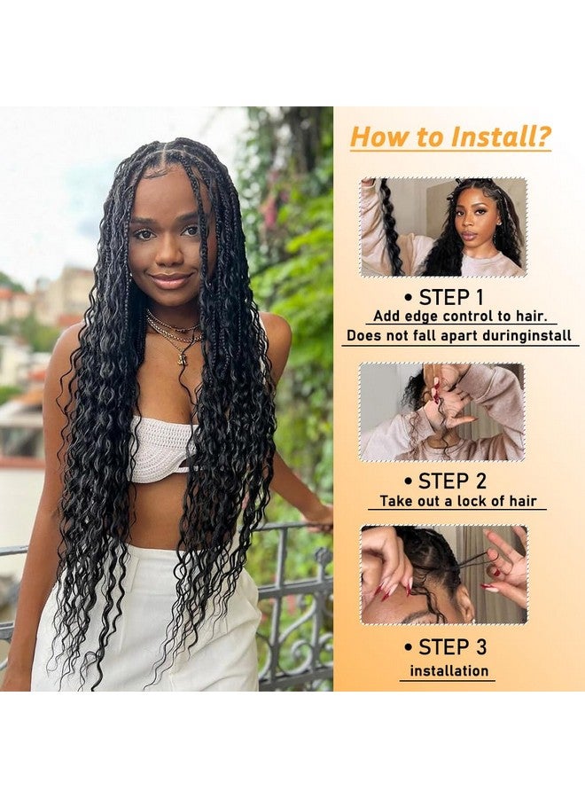 JINHUI Human Braiding Hair Mix Synthetic Boho Hair For Braiding, 18 Inch Wet And Wavy Braiding Hair 2 Pcs Deep Wave Bulk Hair For Braiding Curly Bohemian Hair Extensions (27#, 18 Inch) - Image 1