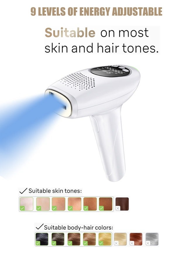 IOCAKA White, easy to carry, Ice Compress,3-In-1 Home Laser Hair Removal IPL Hair Smaller size, more suitable for women's use - Image 5