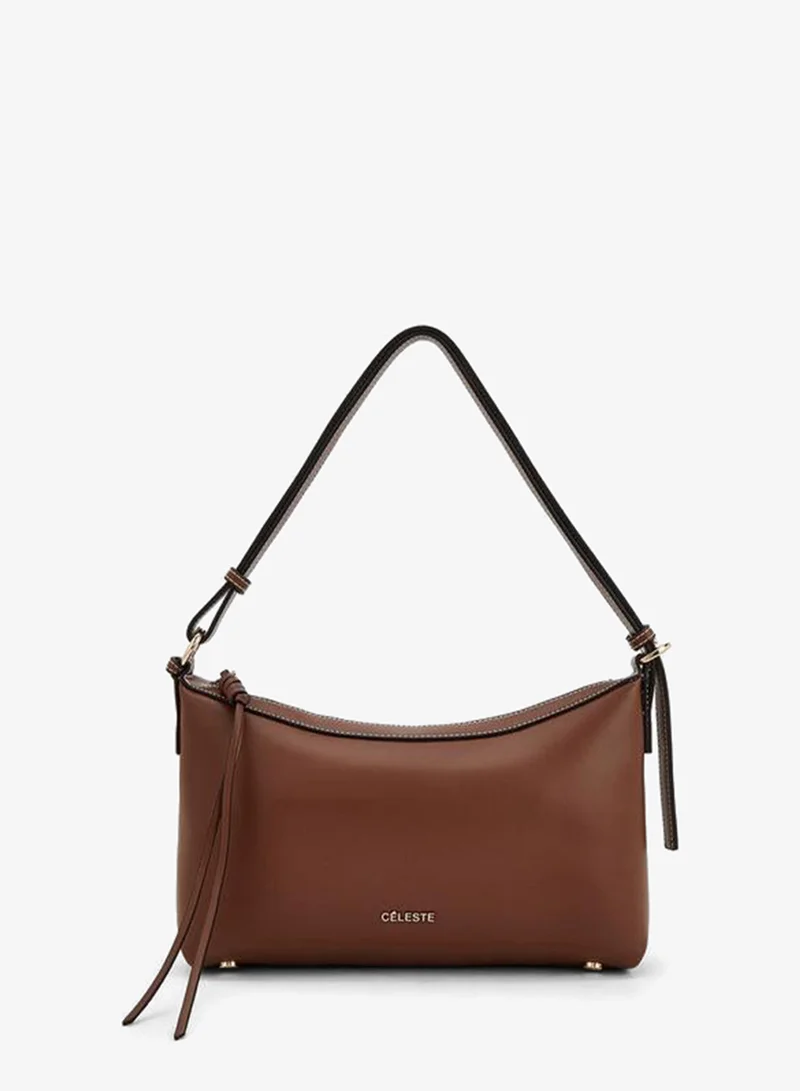 Celeste Solid Shoulder Bag With Adjustable Strap