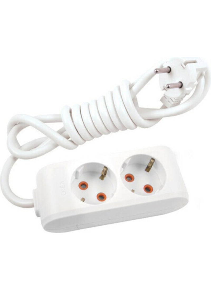 Viko - 90113203 Multi-Let Grounded Double Socket 3 M - Image 1