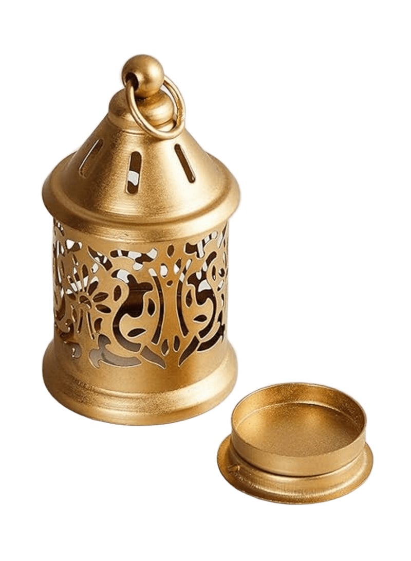 Hilalful Homesmiths Tealight Holder, Gold Color – Elegant Home Décor for Eid, Ramadan, Weddings, Living Room, Indoor & Outdoor Decorations – Perfect Gift Idea  - Image 1