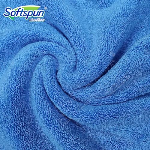 SOFTSPUN Microfiber High Loop Bath & Hair Care Towel, 60X120 Cms 1 pcs Towel Set 380 GSM (Sky Blue). Super Soft & Comfortable, Quick Drying, Ultra Absorbent in Large Size. - Image 2