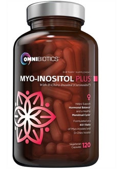 OmniBiotics Myo-Inositol Plus & D-Chiro-Inositol | PCOS Supplement | Helps Promote Hormone Balance and Support Ovarian Function | Natural Fertility Supplements (120 Capsules)  - Image 1