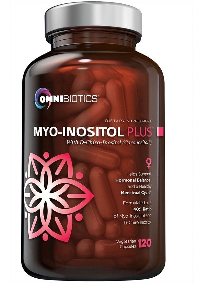 OmniBiotics ميو-إينوزيتول بلس ودي-شيرو-إينوزيتول | مكمل غذائي لمتلازمة تكيس المبايض | يساعد على تعزيز توازن الهرمونات ودعم وظيفة المبيض | مكملات طبيعية للخصوبة (120 كبسولة)  - Image 1