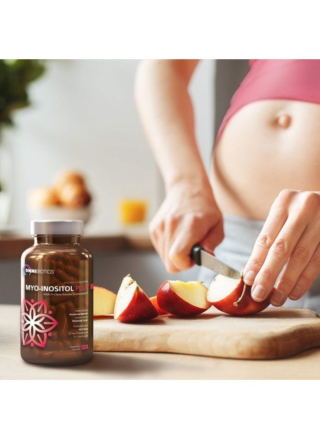 OmniBiotics ميو-إينوزيتول بلس ودي-شيرو-إينوزيتول | مكمل غذائي لمتلازمة تكيس المبايض | يساعد على تعزيز توازن الهرمونات ودعم وظيفة المبيض | مكملات طبيعية للخصوبة (120 كبسولة)  - Image 3