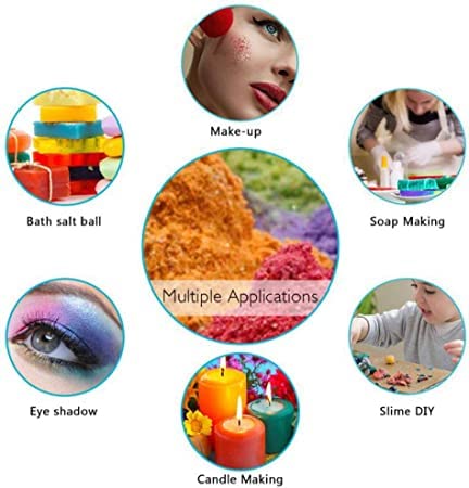 Kedia Mica Powder Pigment 12 Color Natural Epoxy Resin Dye Pigment Powder for DIY Slime Coloring and Bath Bomb Colorant Paint 10gm - Image 2