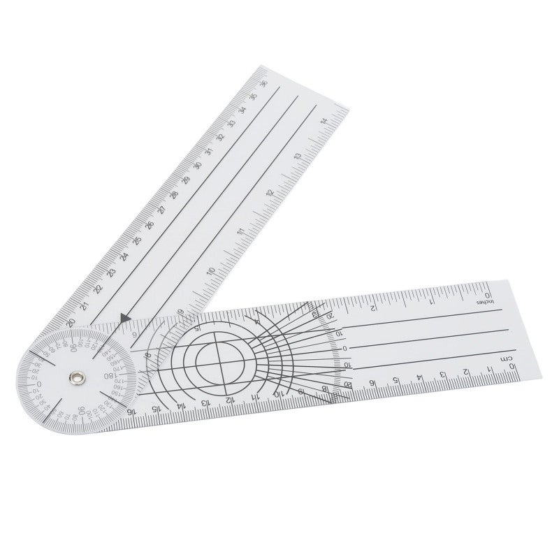 Angle Ruler: 360° Rotatable Protractor Leg - Transparent Flexible Adjustable Ruler for Artists Builders Engineers Designers Students - Image 3