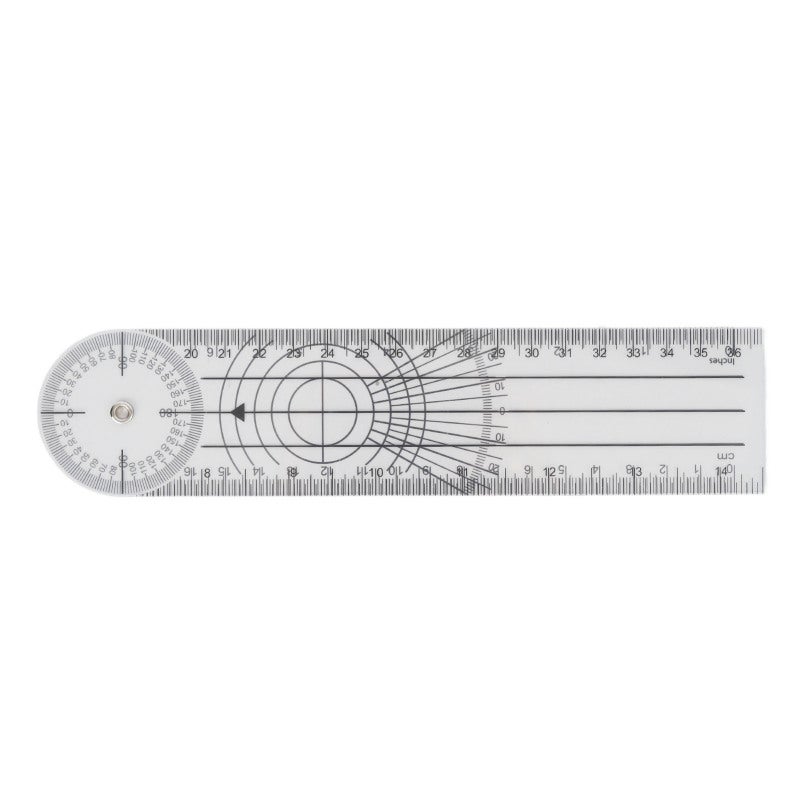 Angle Ruler: 360° Rotatable Protractor Leg - Transparent Flexible Adjustable Ruler for Artists Builders Engineers Designers Students - Image 1