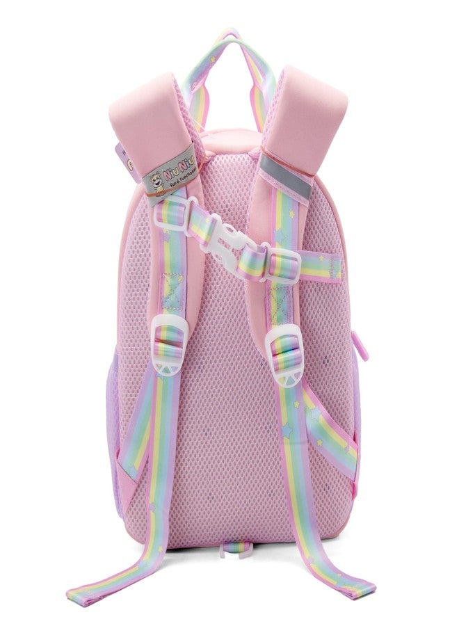 Kiditos Toddler Backpack, My Lovely Rabbit (with Removable Sling Bag Attached), Children Preschool Nursery Travel Bag with Safety Features for Baby Boys & Girls, Age 2 to 6 Years, Pink - Image 5