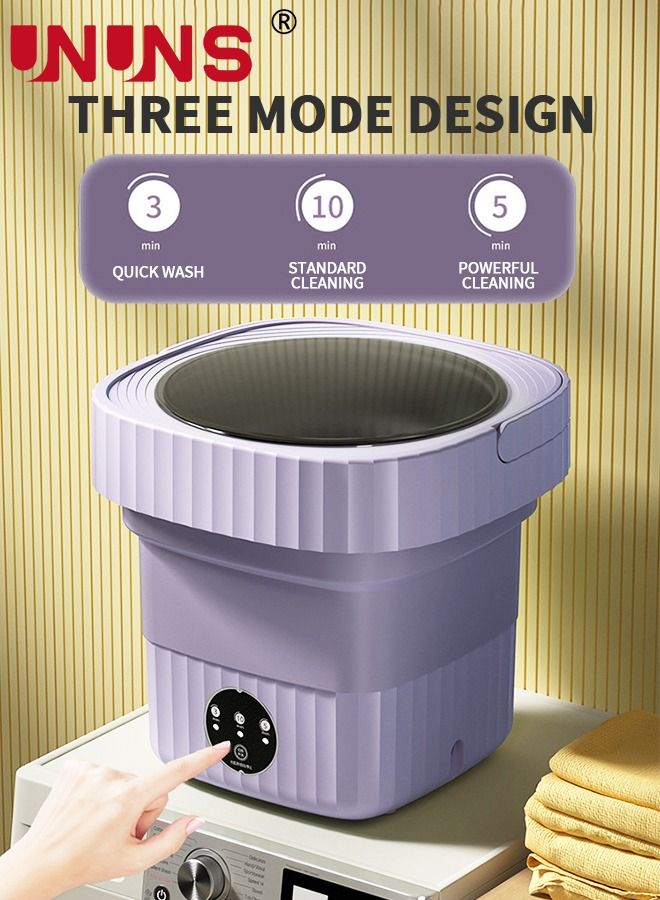 UNUNS Portable Washing Machine,6L Foldable Mini Washing Machine,Small Washing Machine For Underwear,Baby Clothes,or Small Items, Suitable For Apartments,Dormitories,Camping,Purple - Image 3
