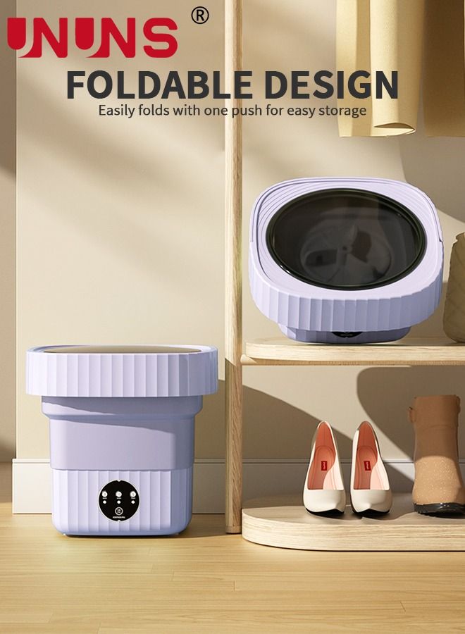UNUNS Portable Washing Machine,6L Foldable Mini Washing Machine,Small Washing Machine For Underwear,Baby Clothes,or Small Items, Suitable For Apartments,Dormitories,Camping,Purple - Image 4