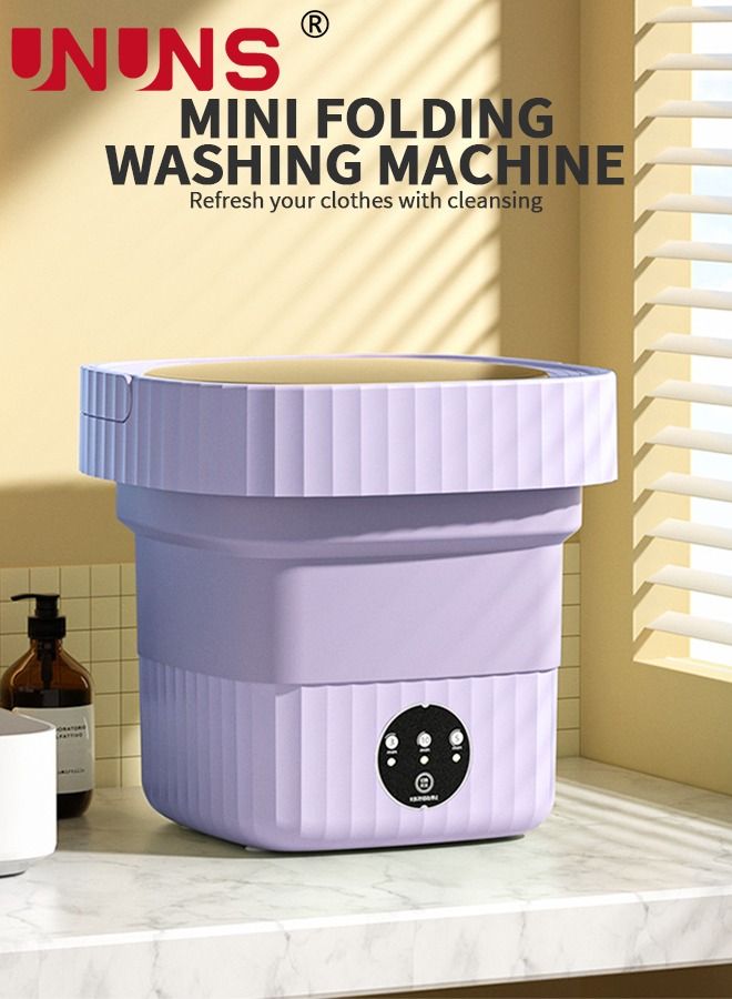 UNUNS Portable Washing Machine,6L Foldable Mini Washing Machine,Small Washing Machine For Underwear,Baby Clothes,or Small Items, Suitable For Apartments,Dormitories,Camping,Purple - Image 2