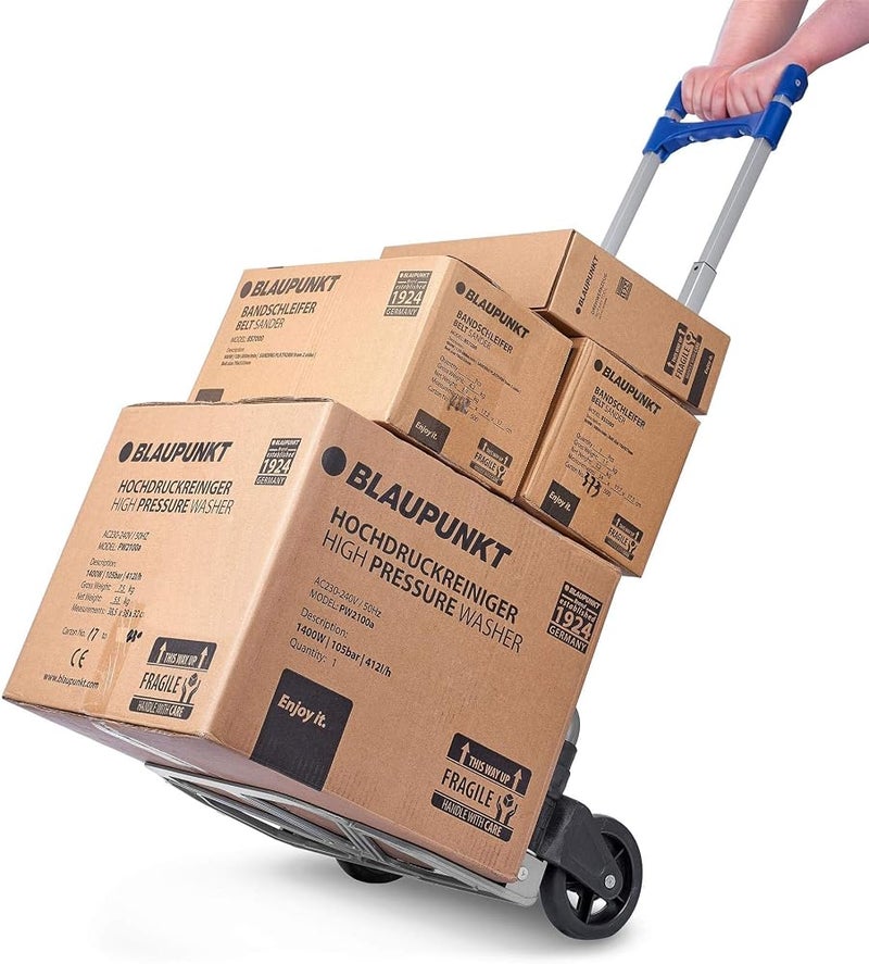 Blaupunkt Folding Parcel Trolley PT2000-70kg Capacity Hand Truck - Quick Setup - Image 2