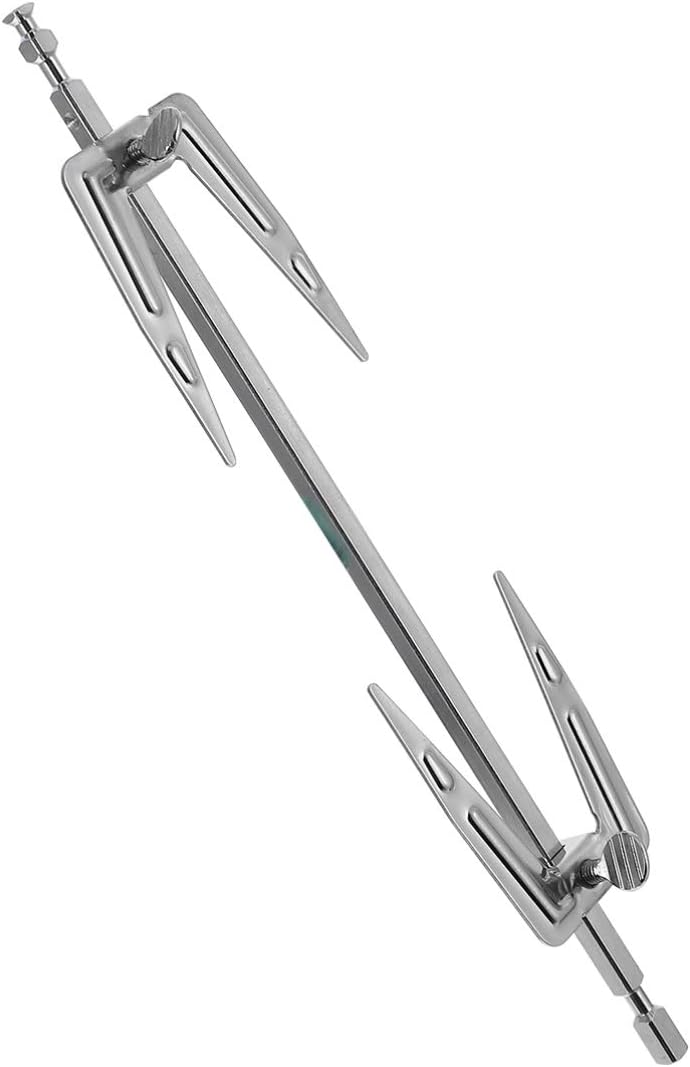 DOITOOL شوكة قلاية الهواء من الفولاذ المقاوم للصدأ، قطع غيار ملحقات قلاية الهواء، شوكة دجاج مشوي، سمك، لحم للشواء في المنزل أو في الهواء الطلق، 9.8"L x 1.9"W - Image 1