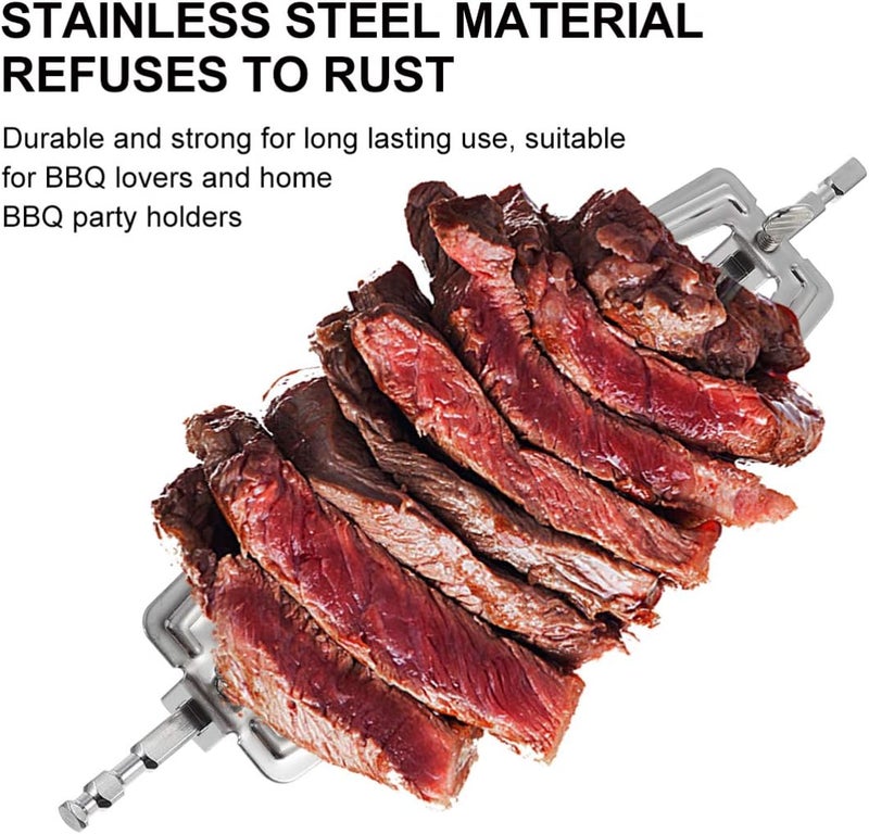 DOITOOL شوكة قلاية الهواء من الفولاذ المقاوم للصدأ، قطع غيار ملحقات قلاية الهواء، شوكة دجاج مشوي، سمك، لحم للشواء في المنزل أو في الهواء الطلق، 9.8"L x 1.9"W - Image 5