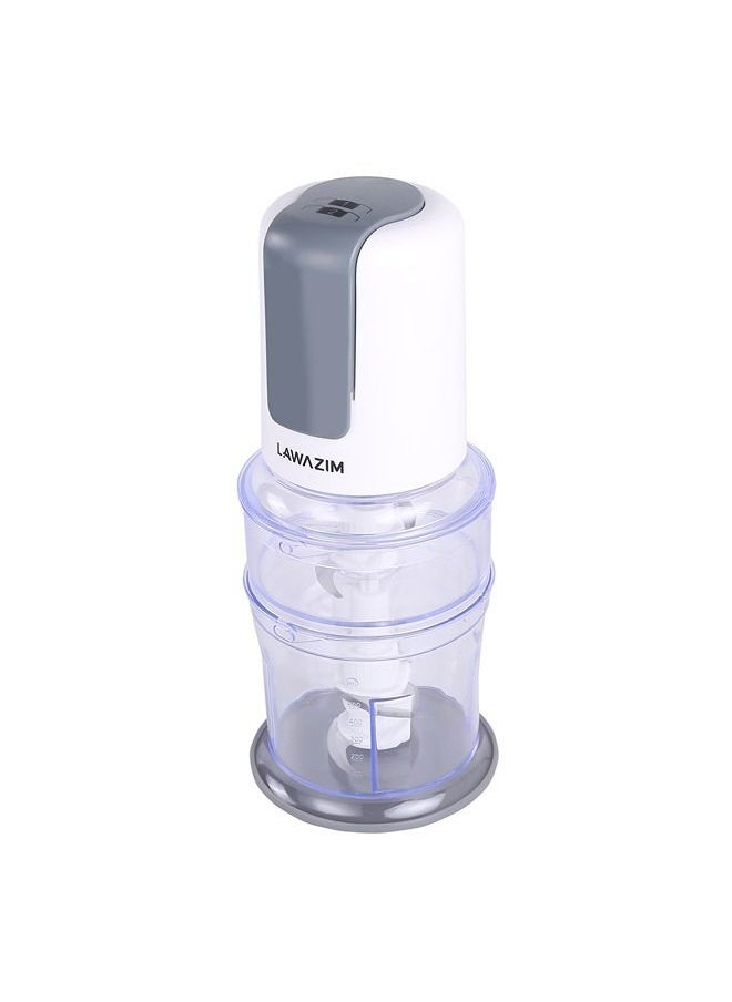 LAWAZIM Electric Chopper 700ml 400W | Fast blades for cutting vegetables in a short time Stainless Steel  - Image 2