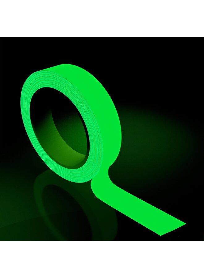 Long-Lasting Bright Fluorescent Glow-In-The-Dark Tape, Strong Adhesive Waterproof Glow-In-The-Dark Sticker for Night Decorations, Stairs and Exit Signs (0.79'' × 32' 9.7") - Image 1