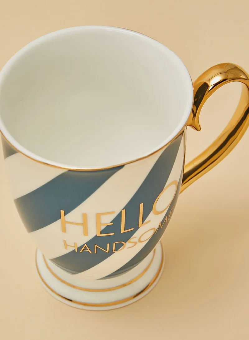 Bombay Duck Hello Handsome Striped Mug