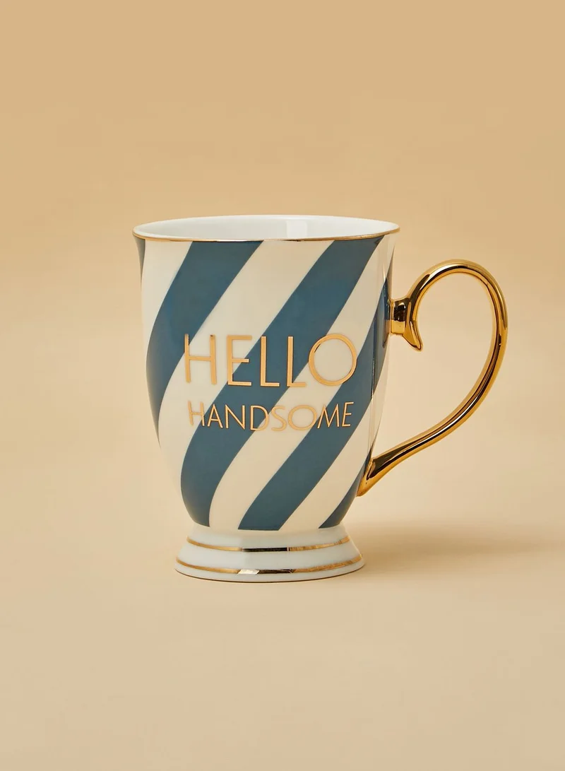 Bombay Duck Hello Handsome Striped Mug