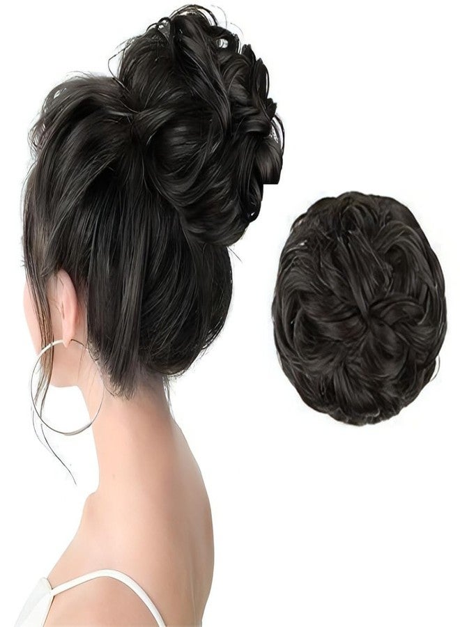 BLUSHIA Synthetic Bun Extension Artificial Hair Juda For Girls, 35 Gram, Natural Black - Image 2