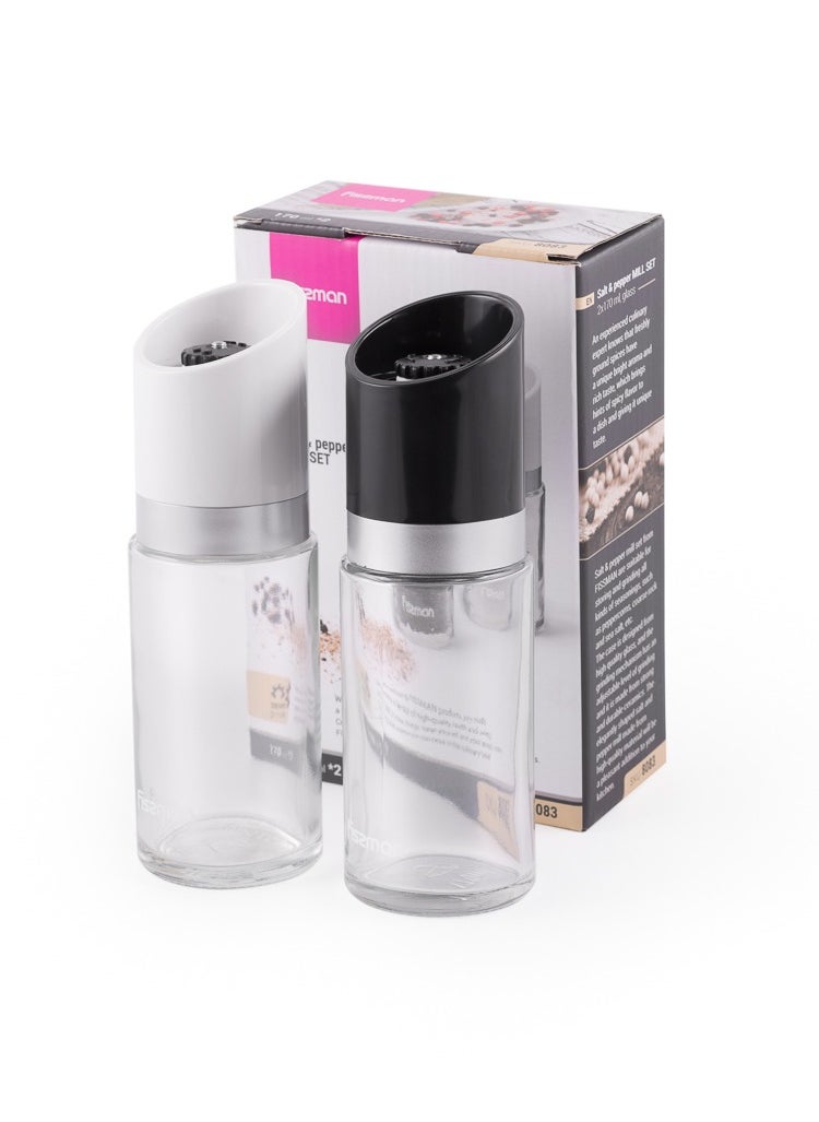 Fissman Salt And Pepper Mill 170ml, Manual Shaker with Adjustable Degree, Grinding with Stainless Steel Lid  - Image 5