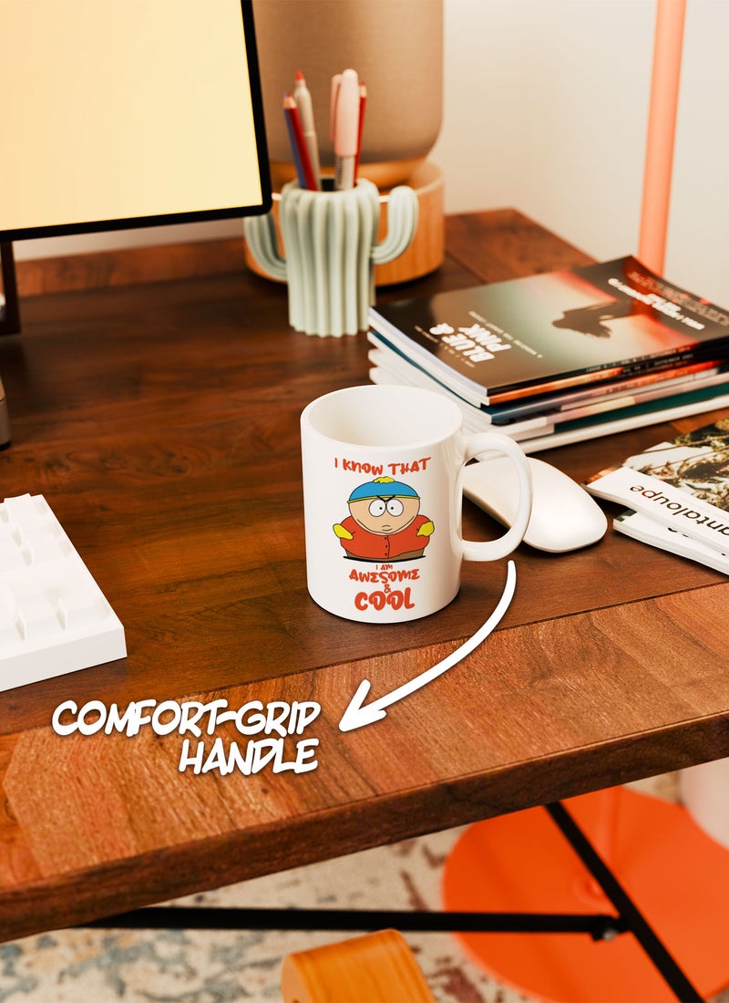 LOUD UNIVERSE White Ceramic Coffee Mug I Am Awesome South Park Ceramic Tea Cup - Image 3