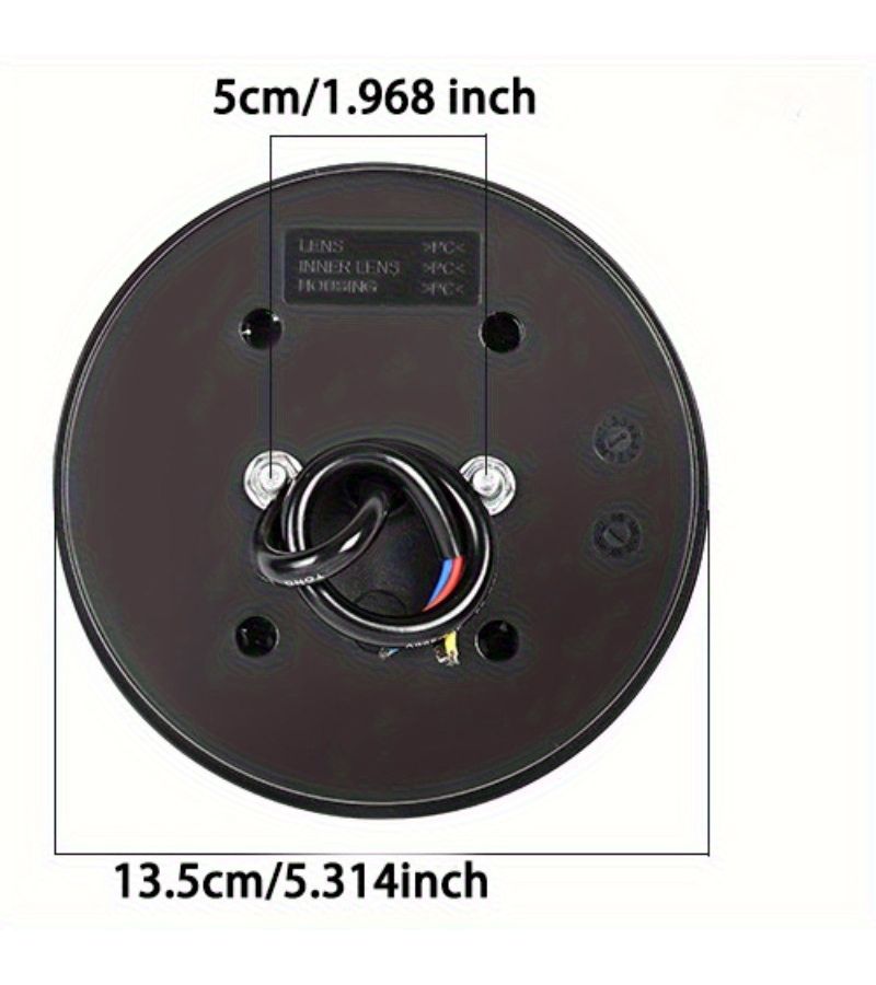 Car Taillights Dual Color Circular Flowing Hamburger Lights Signal Lights Turn Signals Auxiliary Truck Side Brake Lights 1pc - Image 4