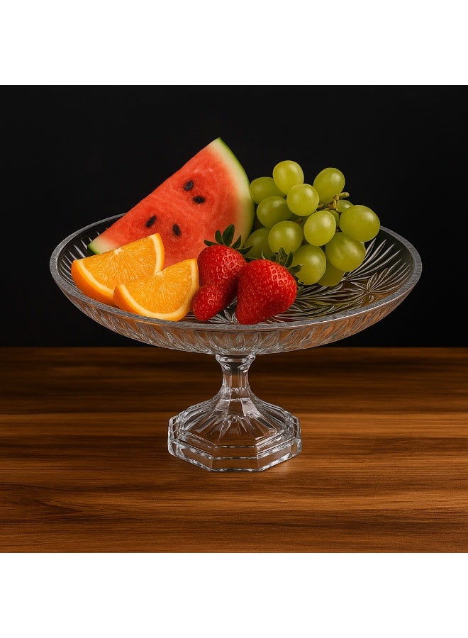 Elegant Luxury Crystal Serving Plate on Stand – 21 cm Elegant Design to Elevate Your Table ✨ - Image 2
