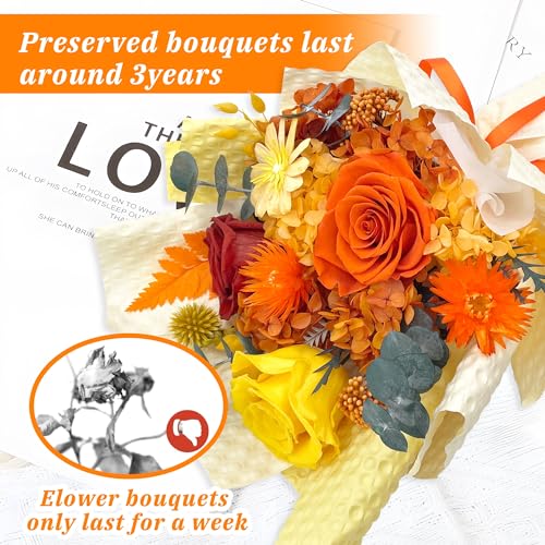 QOEAZY Mothers Day Gifts, Flowers for Delivery, Preserved Flowers Bouquet, Birthday Gifts for Women Mom Grandma Wife Girlfriend Her - Image 2