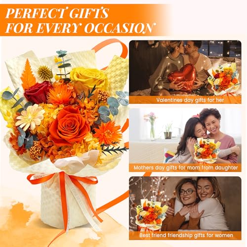 QOEAZY Mothers Day Gifts, Flowers for Delivery, Preserved Flowers Bouquet, Birthday Gifts for Women Mom Grandma Wife Girlfriend Her - Image 3