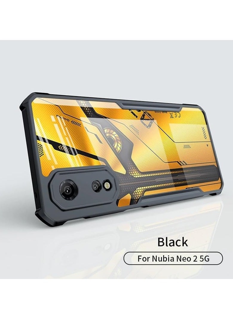 General - Case Compatible with ZTE Nubia Neo 2 5G [Droproof] [Sweat-Proof] [Fingerprint-Proof] Shockproof TPU+PC Clear Protective Phone Case Fits ZTE Nubia Neo 2 - Image 1
