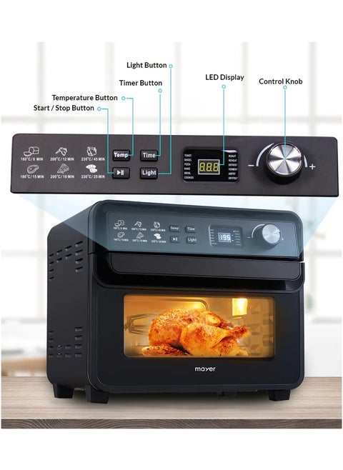 22L Air Fryer Oven – Large Capacity, Multi-Function, Convection Cooking, Digital Display, Timer & Temperature Control