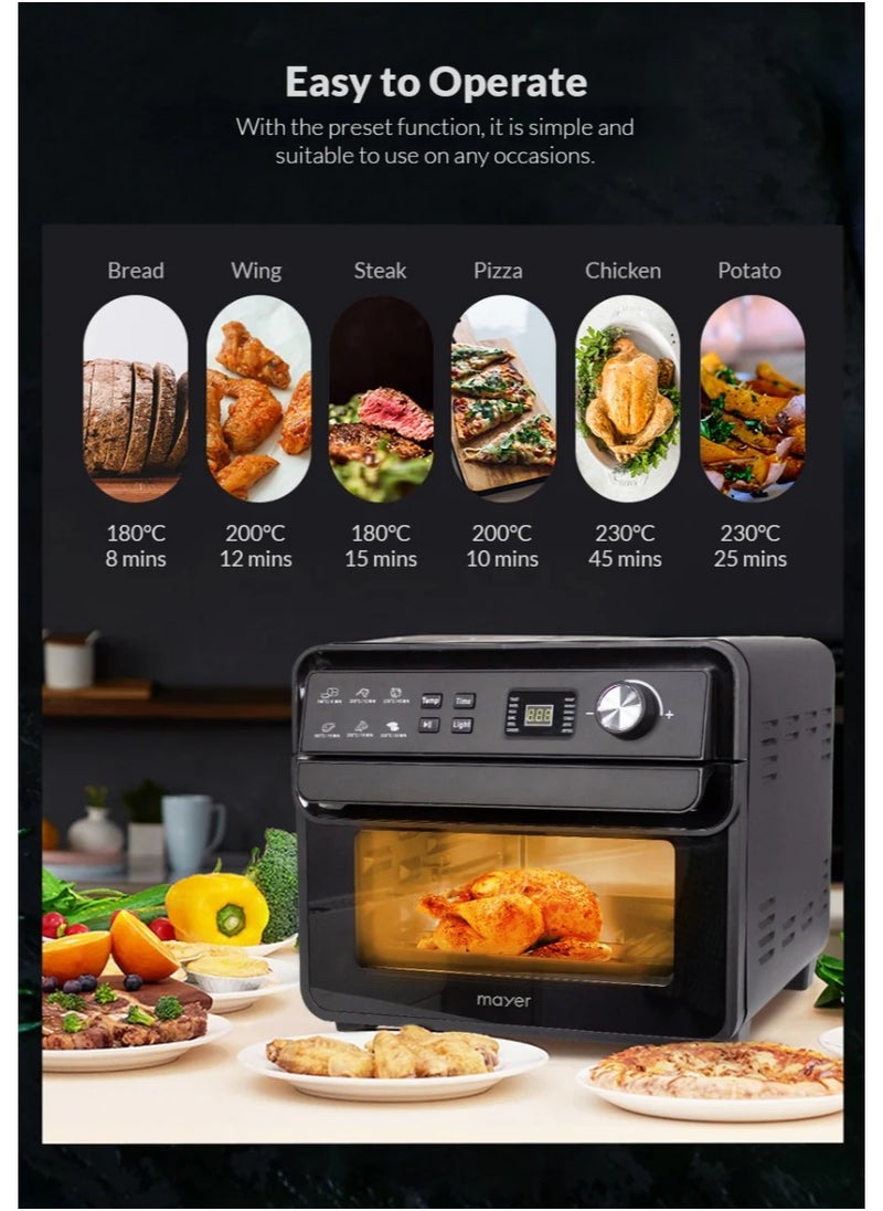 22L Air Fryer Oven – Large Capacity, Multi-Function, Convection Cooking, Digital Display, Timer & Temperature Control