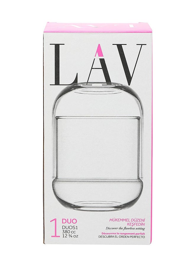 LAV Glass Storage Jar with Lid Clear 380ML  - Image 5