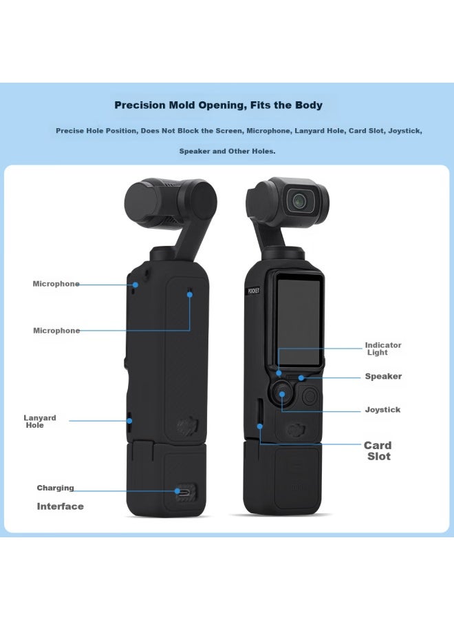 Youfes Yangfeisi Compatible With Dji Pocket 3 Protective Case, Gimbal Protective Cover, Silicone Case, Osmo Pocket Camera Lens Screen Gimbal Protective Cover, Pocket3 Accessories, Scratch-resistant And Drop-resistant - Image 2