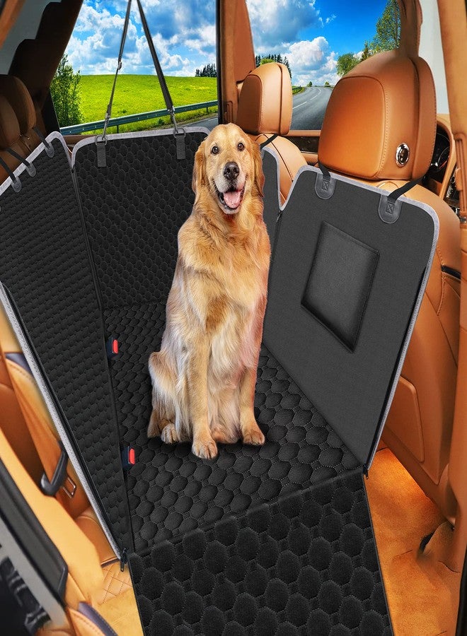 Mancro Dog Car Seat Cover, 2026 Upgraded 600D Heavy Duty Waterproof & Scratch-Resistant Dog Hammock for Car, Back Seat Pet Cover for Dogs with Sedan and Truck, X-Large, Black - Image 1