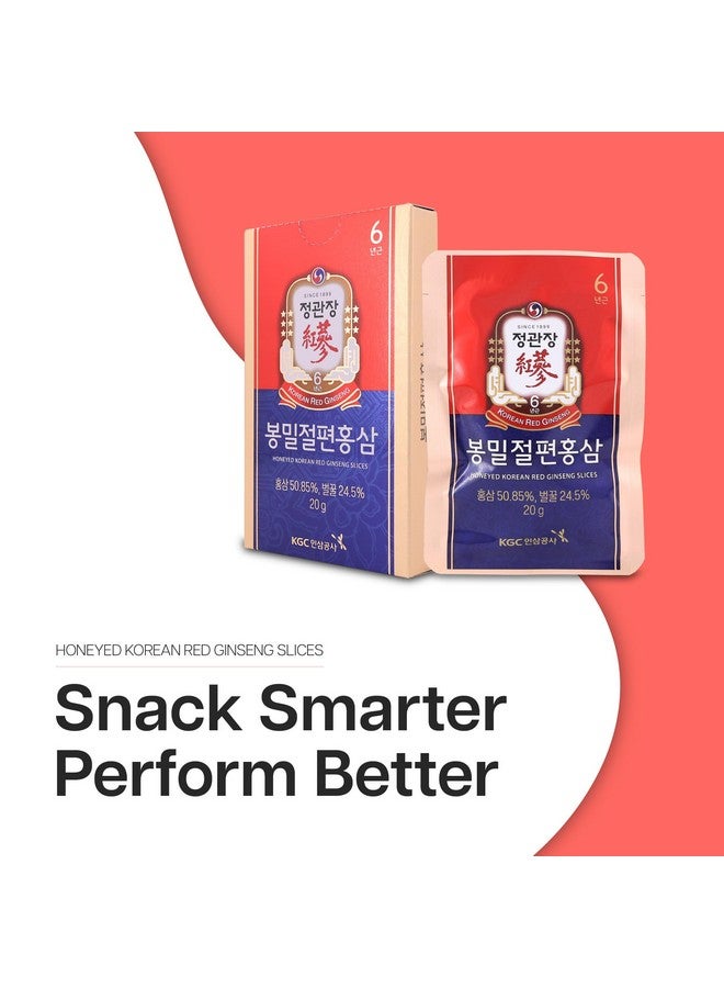 CheongKwanJang شرائح الجينسنغ الكوري الأحمر بالعسل من تشيونغ كوان جانغ، تعزز الطاقة الطبيعية والأداء والمناعة - 6 عبوات - Image 2