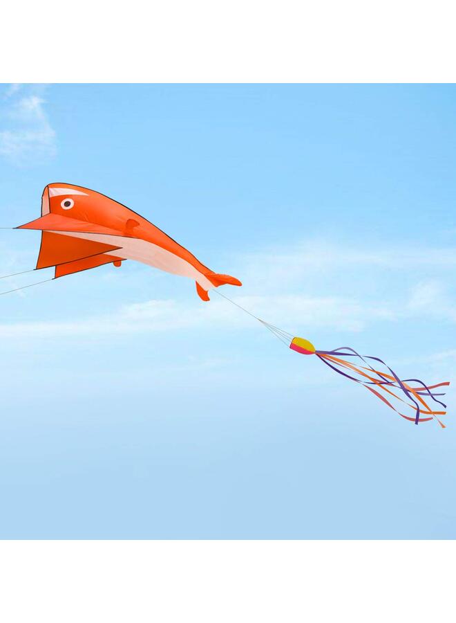 Dolphin Kite for Adult, 81.9in×46.8in Frameless Soft Parafoil Giant Kite Easy to Fly Beginners and Perfect for The Beach, Family Activity - Image 2