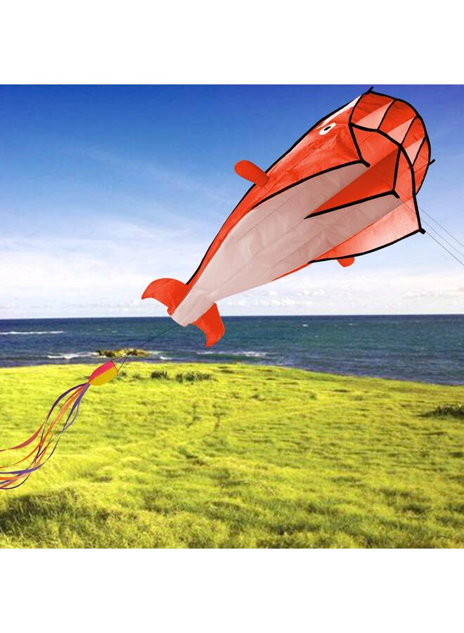 Dolphin Kite for Adult, 81.9in×46.8in Frameless Soft Parafoil Giant Kite Easy to Fly Beginners and Perfect for The Beach, Family Activity - Image 4
