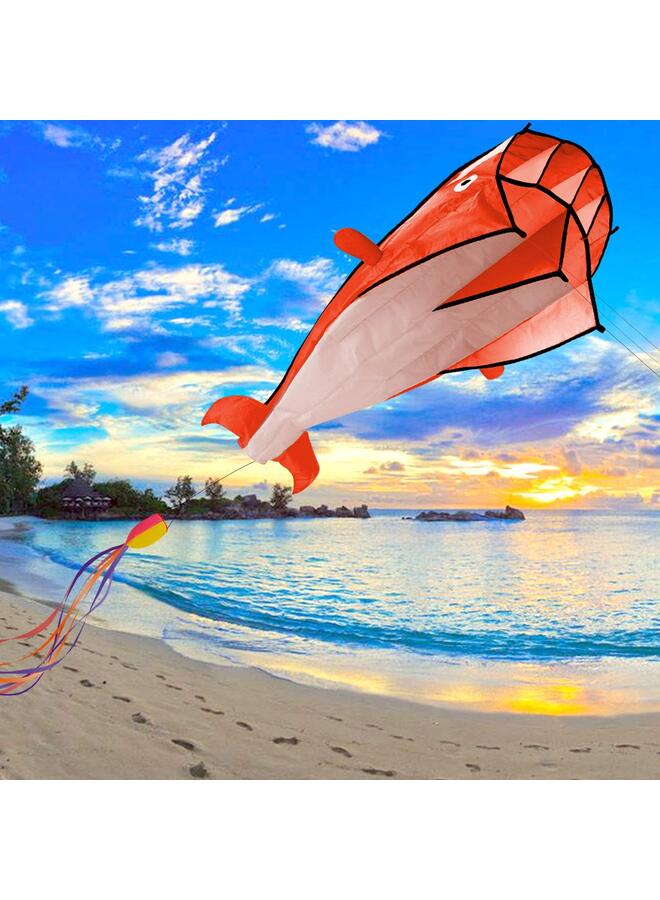 Dolphin Kite for Adult, 81.9in×46.8in Frameless Soft Parafoil Giant Kite Easy to Fly Beginners and Perfect for The Beach, Family Activity - Image 5