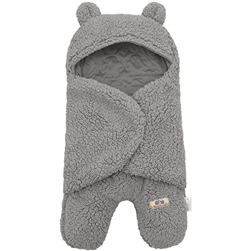 BlueSnail Newborn Receiving Blanket Baby Sleeping Wrap Swaddle03M 813lbsLight Gray - Image 1
